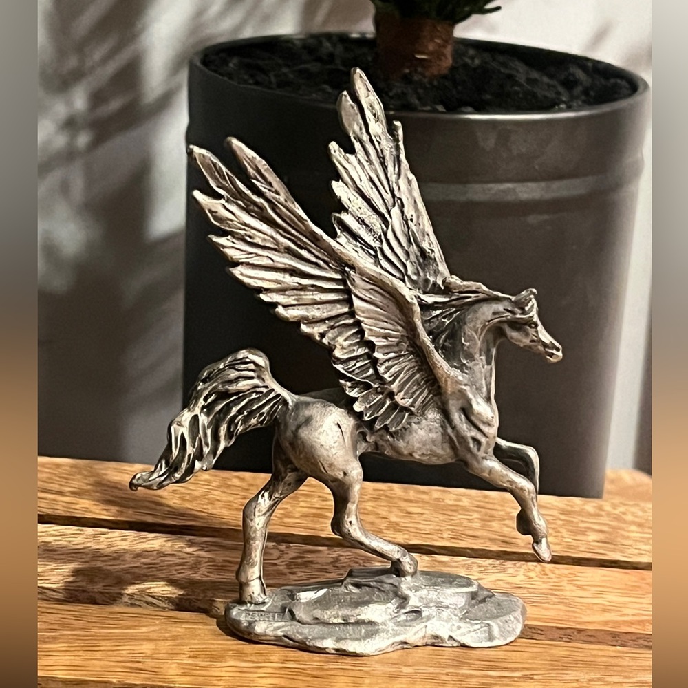 Vintage Pewter Pegasus Figurine by Gallo Pewter